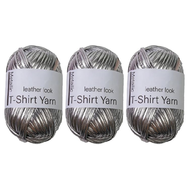 3 Rolls Metallic Polyester Cord 32.8Yard Each Knitting Thread Yarn For Handmade Bag Purses Wallets Braiding Stitching