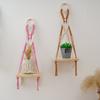Handmade Macrames Wall Hanging Shelves Decorative Storage Rack for Plant Books and Vases Household Organization
