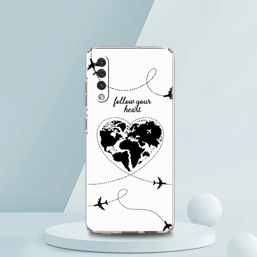 Travel-Inspired Airplane Route Transparent Phone Case for Samsung Galaxy A16 A14 A12 A22 A24 A42 A02 A03S A06 A20 A30 A40 Cover