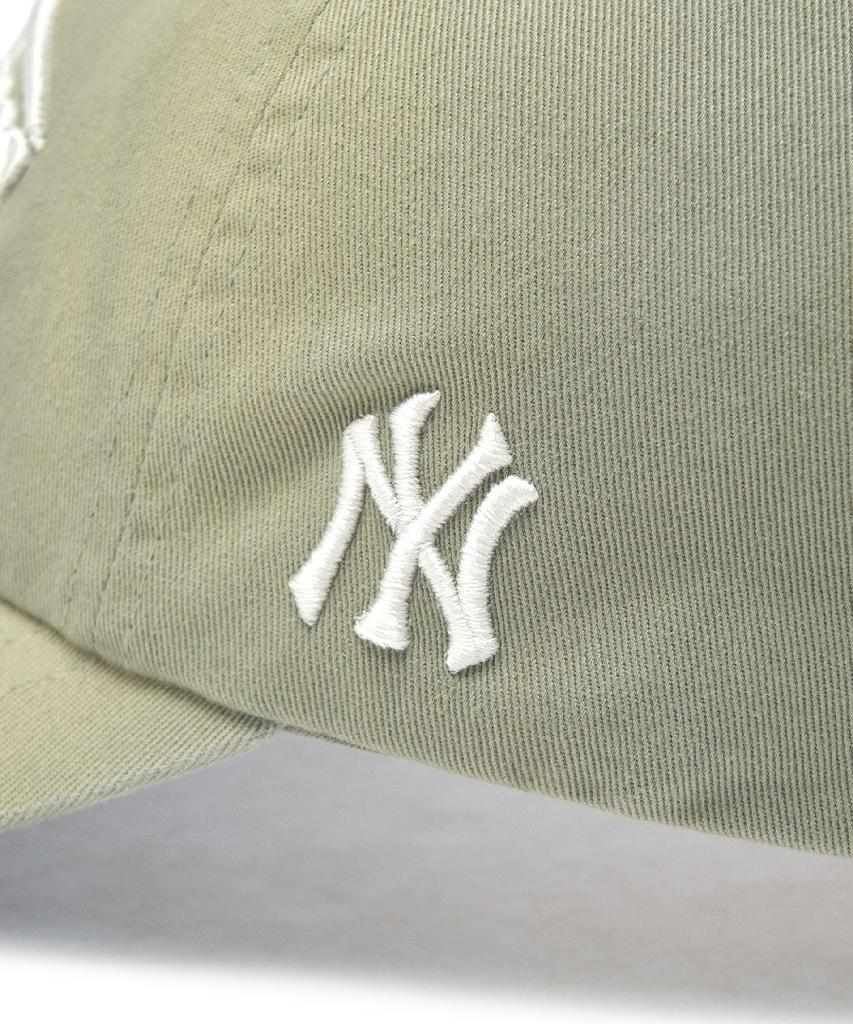 Emelbi Vintage Washed Curve Logo Unstructured Ball Cap Ny (Mg.Khaki)