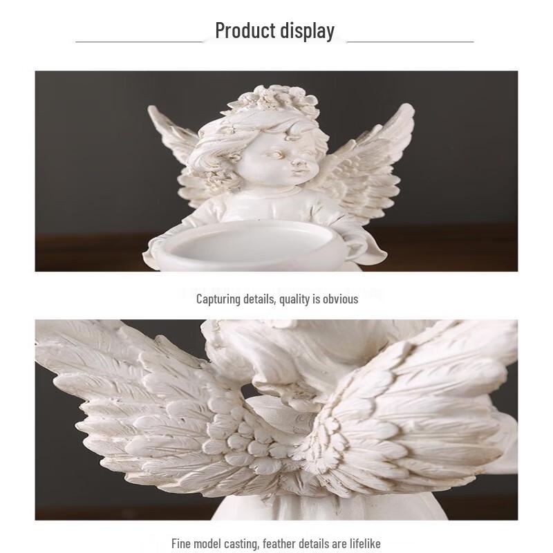 Vintage Resin Angel Candlestick