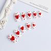 Valentine's Red Heart Glossy Medium Square Detachable False Nails Set (24 pcs) – Wearable Festival Nail Art