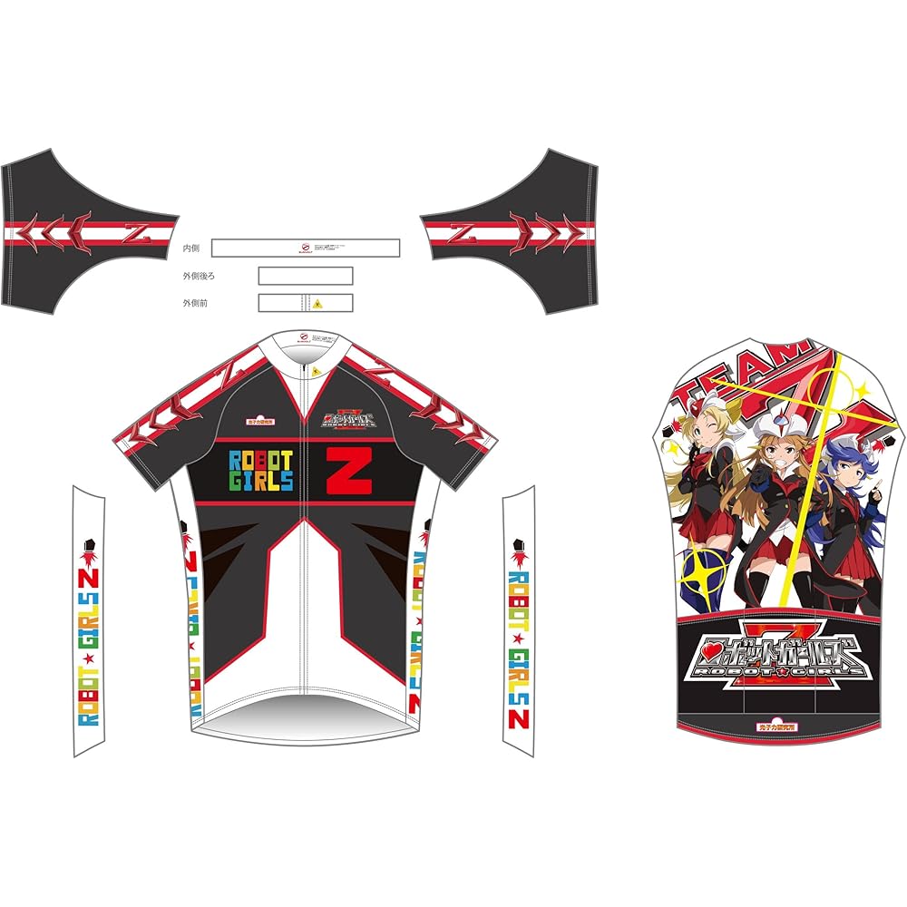 Robot Girls Z TEAM-Z Ver. Short Sleeve Cycling Jersey, Size L