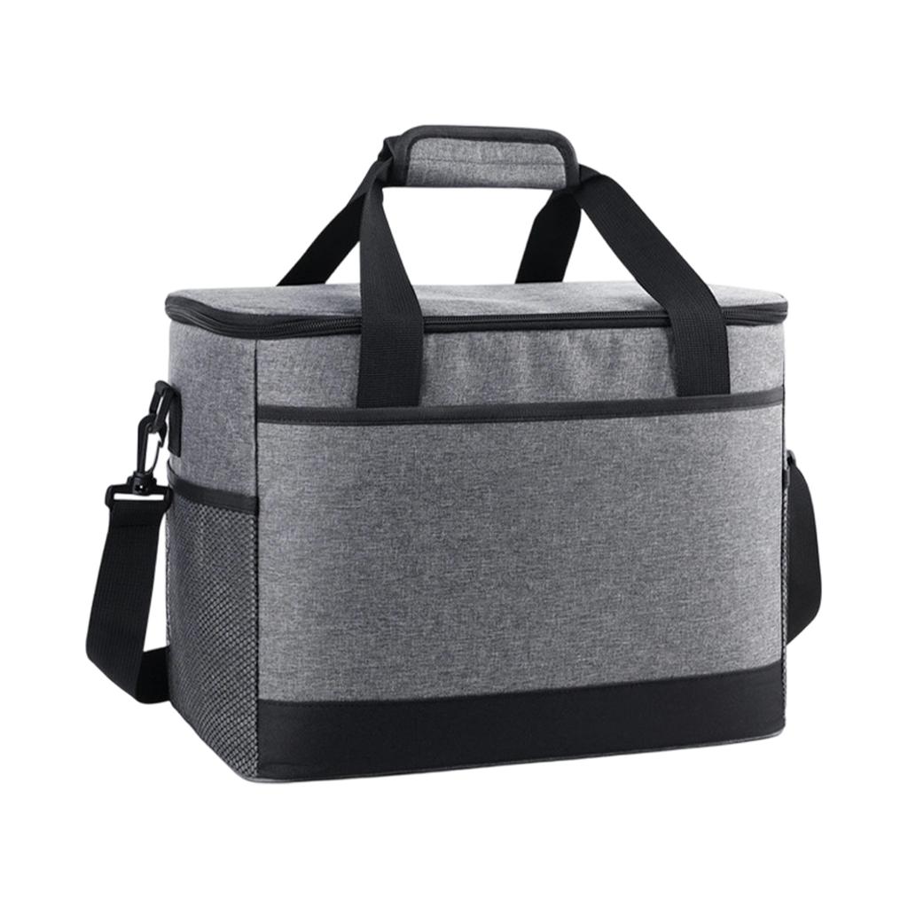 Isolierte Kühltasche mit großem Fassungsvermögen, weiche Lunchtasche mit verstellbarem Schultergurt und doppelten Griffen für Outdoor-Reisen, Picknick