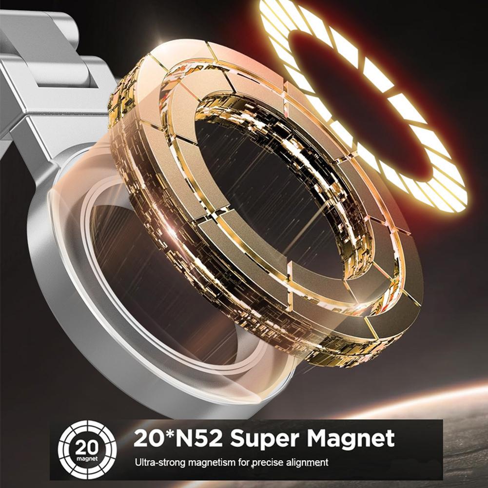 Airplane Phone Holder with 360 Degree Rotation Magnetic Phone Mount Adjustable Foldable Cell Phone Stand for Flying