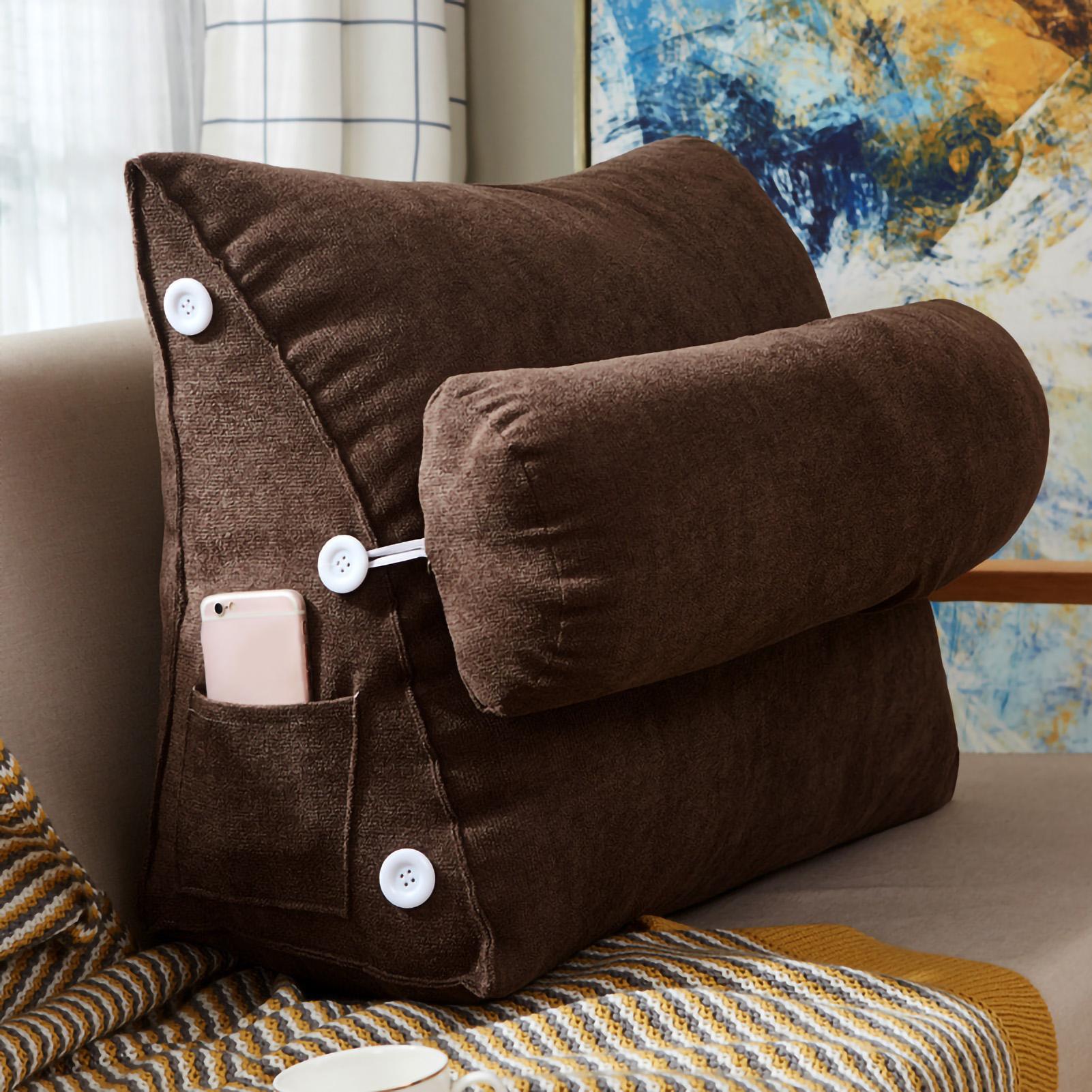 

Большая спинка 60x22x50 см, треугольный дизайн, съемная мягкая удобная подушка для чтения, спинка для 60x22x50cm коричневый