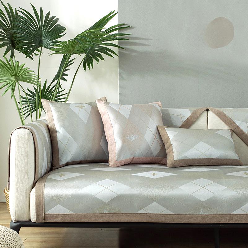 

Летняя подушка для дивана Ice Silk, подлокотник, полотенце, летний чехол для спинки дивана, летний коврик 50*50cm