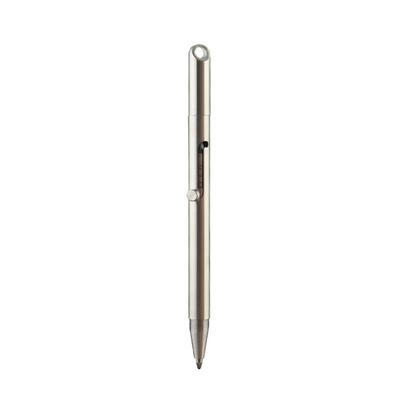 Mini Stainless Steel Ballpoint Pen No Sharpening Push Mechanism Keychain Pen Pocket Pen Business Signature