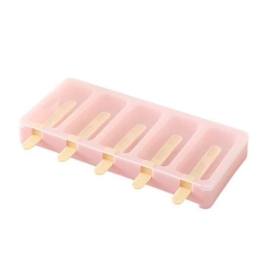 Eisform, Stapelbarer Eis am Stiel Hersteller mit Deckel, BPA-Freie Leicht zu Lösende Plastik Eis am Stiel Form für Selbstgemachten Joghurt
