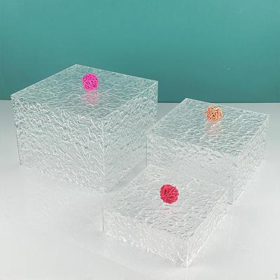 3x Acryl Buffet Riser Lebensmittel für Tisch Display Steht Kunst Ausstellungen Kleine