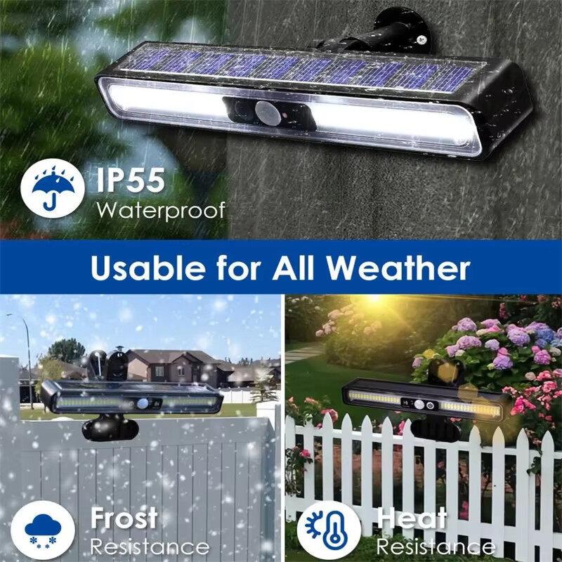 2/4PCS Clip On Solar Lights Outdoor Waterproof Tree Clip LED Motion Sensor Wall Fence Light for Garden Patio Porch Fence Gutter Garage Camping
