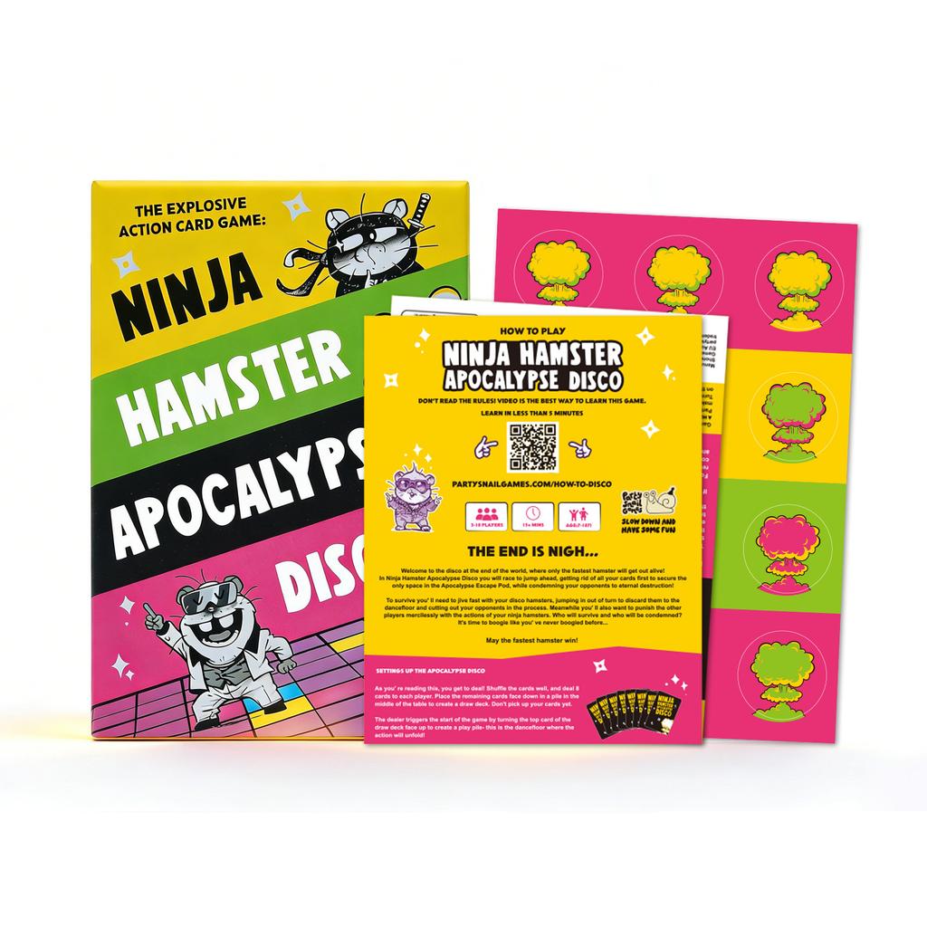 Hamster Apocalypse Disco Family Card Game, Party Board Game for Adults Kids, Fun Strategy Tabletop Game