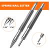 Paket med 2 Dubbelhuvud Fjäder Nagelinsättare Hammarlös Punsch Nagelverktyg Gångjärnstiftverktyg För Precisionskontroll Och Enkel Användning