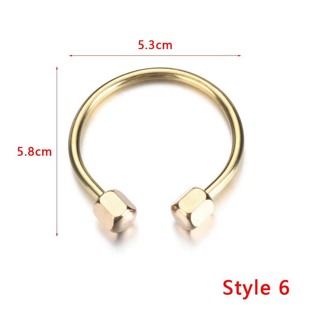 Creative Brass Keychain Portable Key Ring Pendant Whistle Ruler Buckles DIY Unique Organizer Tools Jewelry Keychain Accessories