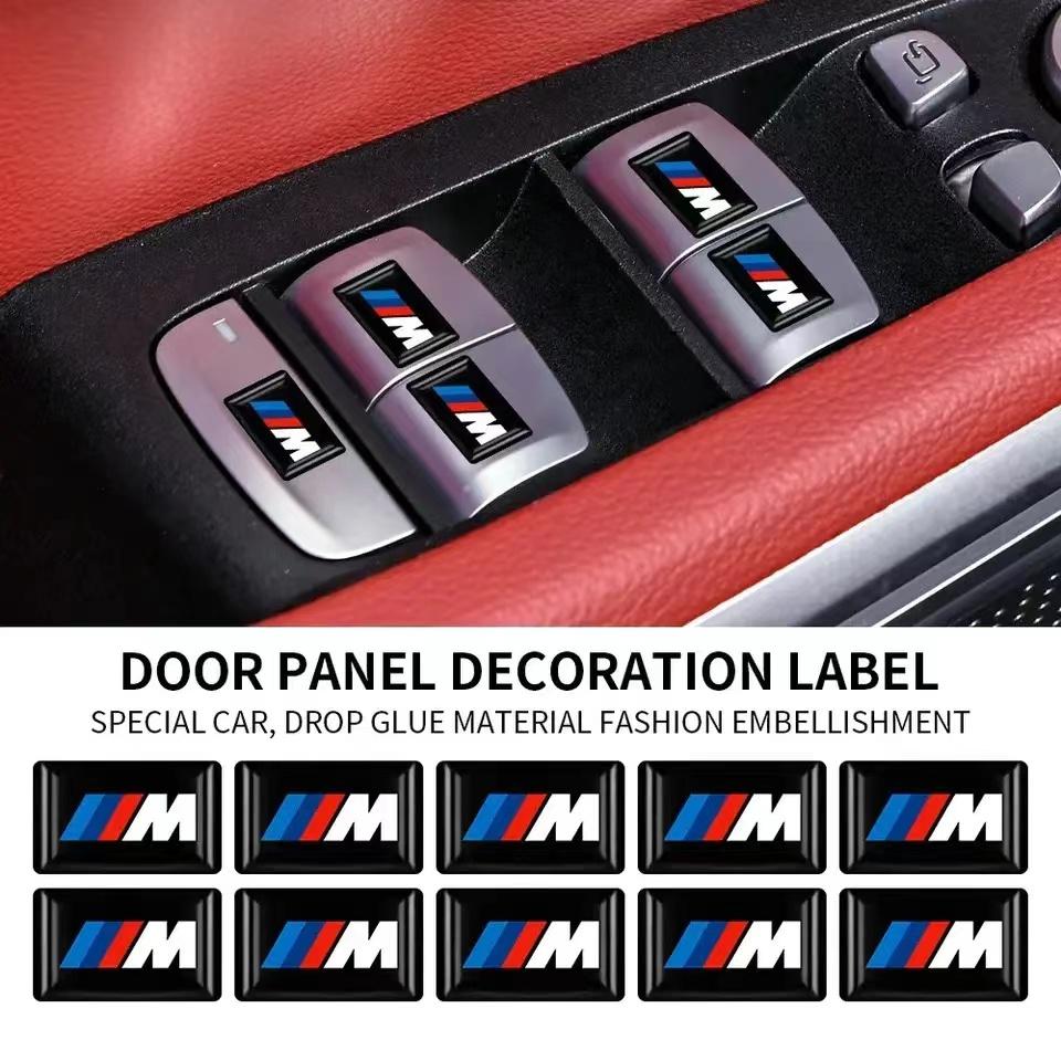 BAAWW1 Car Sticker Steering Wheel Hub Decals For BMW M Performance E36 E60 E90 X2 X1 X3 X5 E46 E39 E70 M3 M5 M6 G20 G30 E93 Z3 Z4 F90