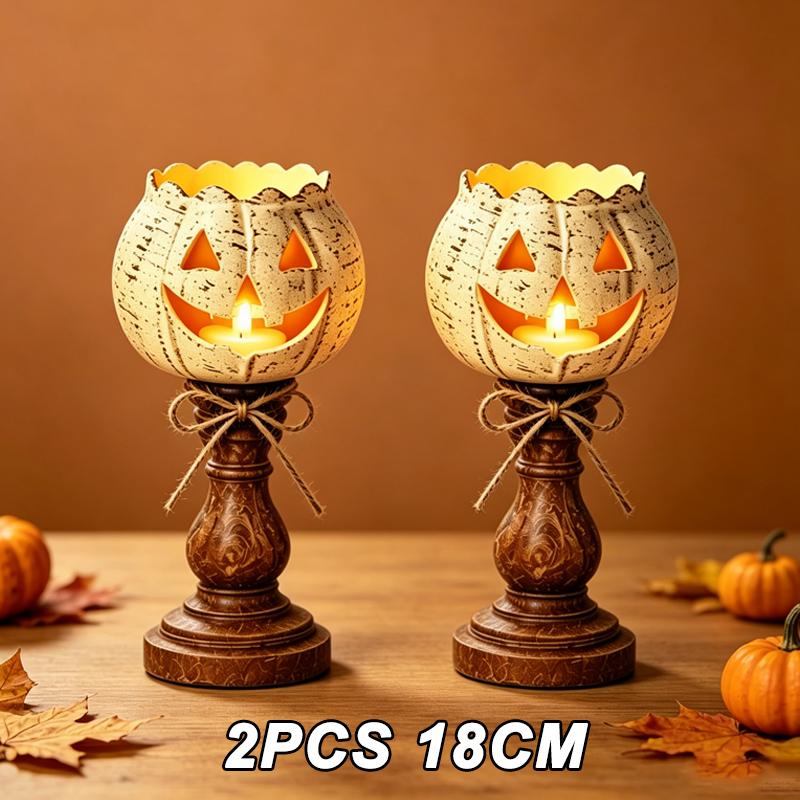Xiaomi Halloween Light Pumpkin Candlestick Lantern Pumpkin Tealight Candle Holder Lamp Halloween Party Home Decor Ornaments Props Gifts