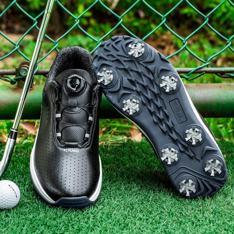 Golf Shoes Men's Sneakers Breathable Four Seasons Sneakers Rotating Button Golf Shoes