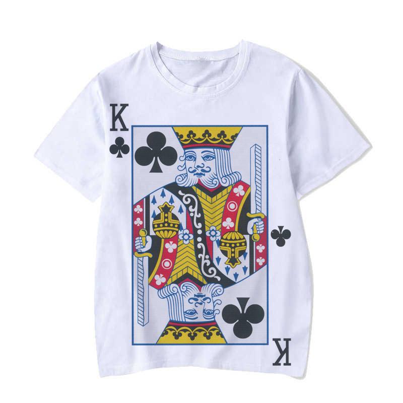 

Футболка Kawaii Poker с 3D-принтом для детей, летняя модная футболка Harajuku для мальчиков и девочек, унисекс, для отдыха и спорта, детская одежда, футболки 160