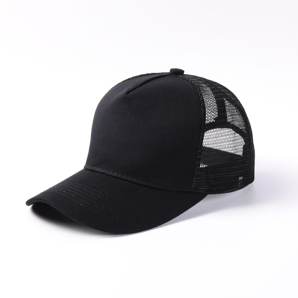 Blank 5 Pane Mesh Baseball Cap Mens And Women Curved Snapback Hats Summer Sunshade Sun Hat Simple Trucker Cap Gorras Casquette