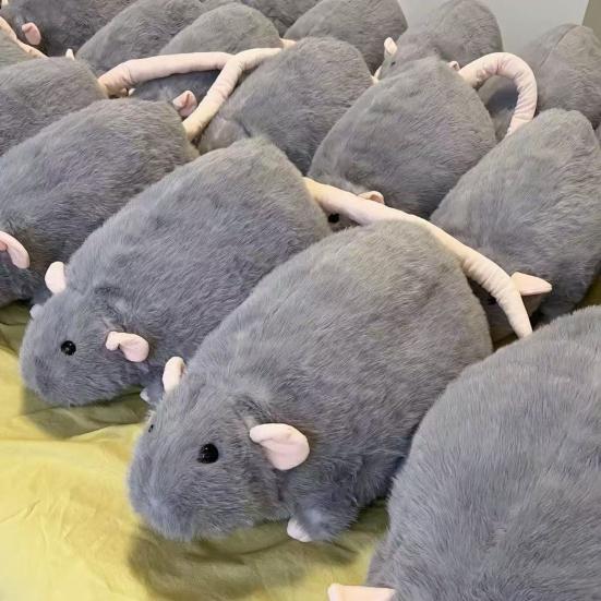 Large Mouse Plush Toy Realistic Rat Stuffed Animal Cute Mouse Plushie for Prank Gags Unique Gift for Rodent Lovers