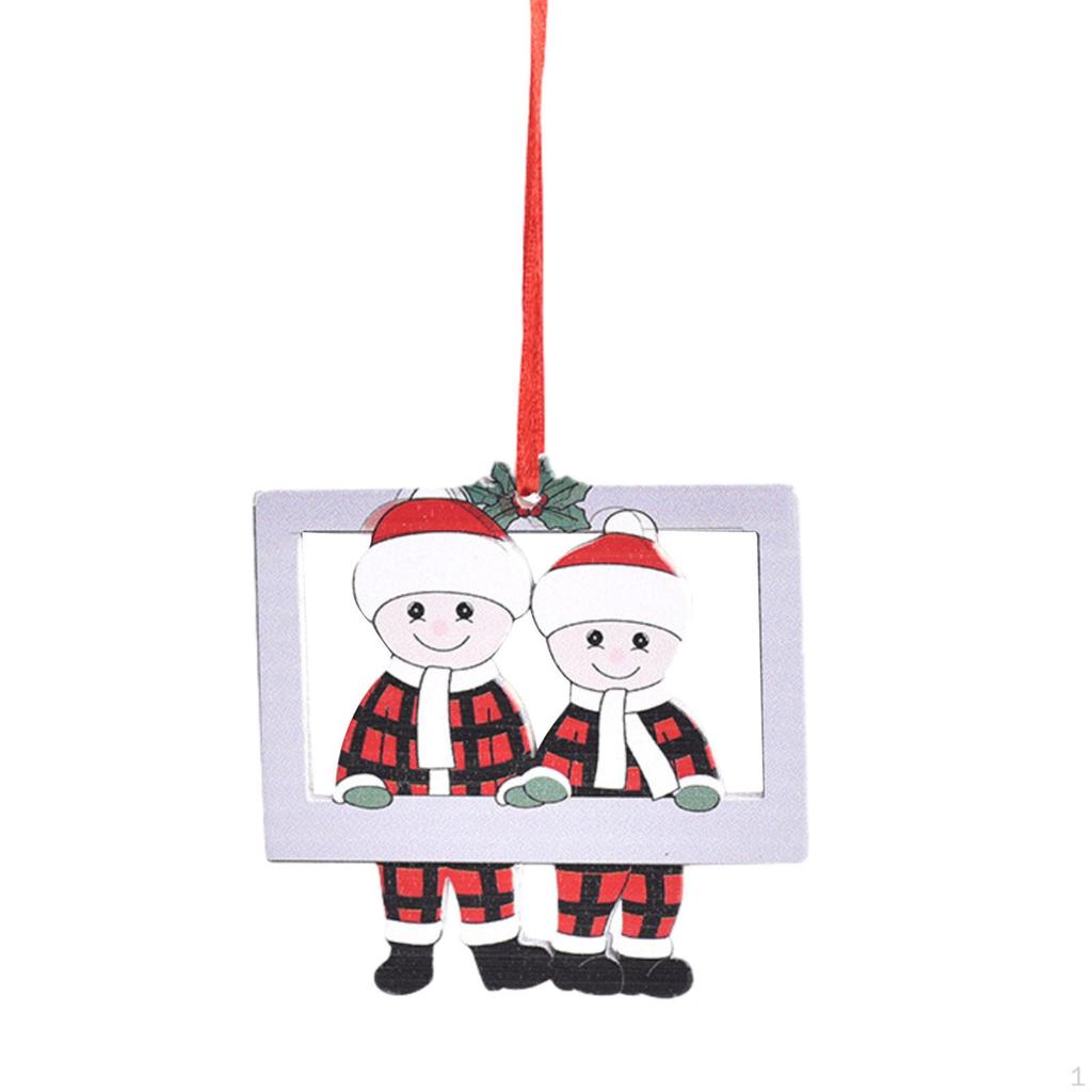 Christmas Family DIY Photo Frame Ornament Decoration Cute Hanging for