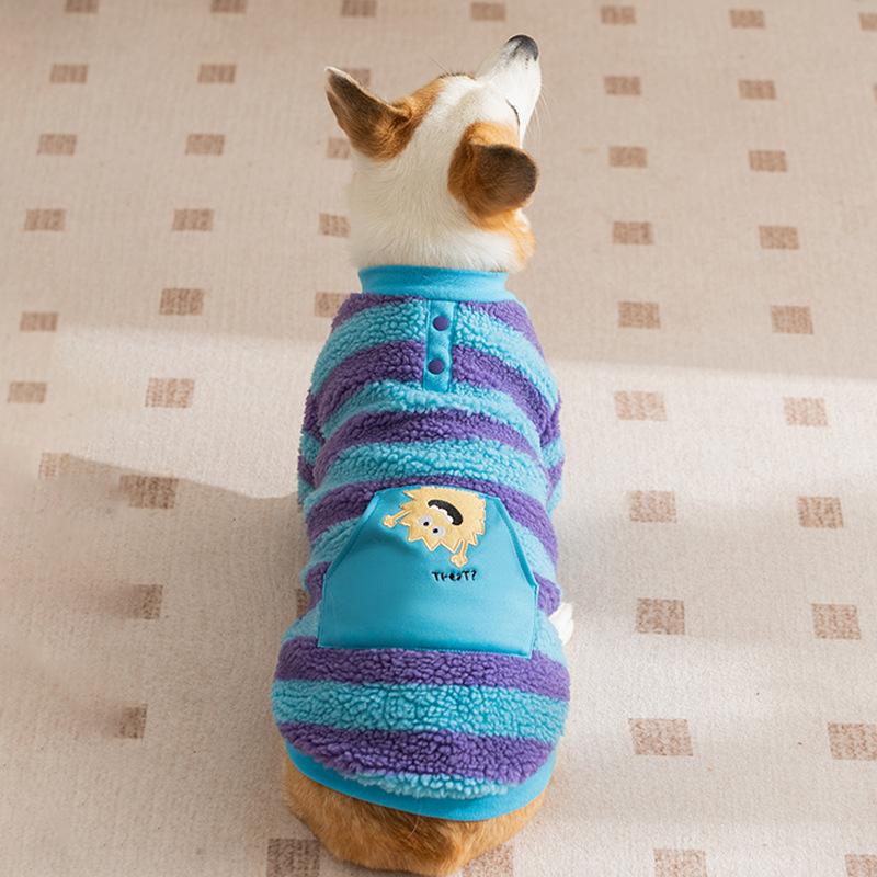 Corgi Dog Clothes Little Monster Autumn and Winter Warm Belly Cotton-padded Clothes Medium and Large Dog Pet Two-legged Clothes Accessories