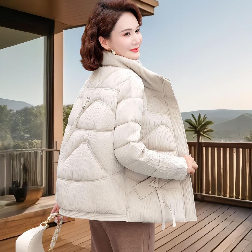 Stand-up collar down padded jacket women's short new padded jacket casual warm thickened padded jacket