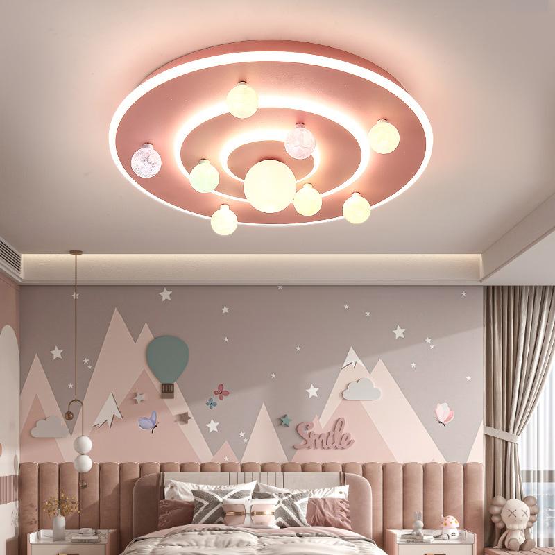 Warm Romantic Boy Girl Bedroom Princess Room Decor Ceiling Lights Modern Creative Galaxy Planet Lamp Children Room Ceiling Lamps