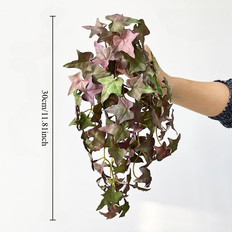 Artificial Plant Bouquet Copper Coin Grass Soft Glue Lifelike Fake Green Plants Wall Hanging for Home Office Garden Decoration