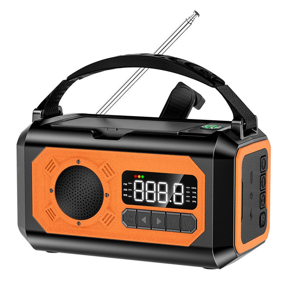 12000mAh Portable Emergency Radio AM/FM/NOAA Weather Radio Solar Hand Crank Radio Flashlight SOS Alarm Power Bank Reading Lamp