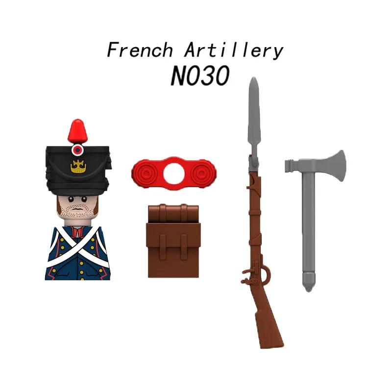 

Средневековые солдаты наполеоновских войн Фигурки Военные MOC Строительный блок Рыцари Британский Французский Фузилер Винтовки Оружие Детская игрушка