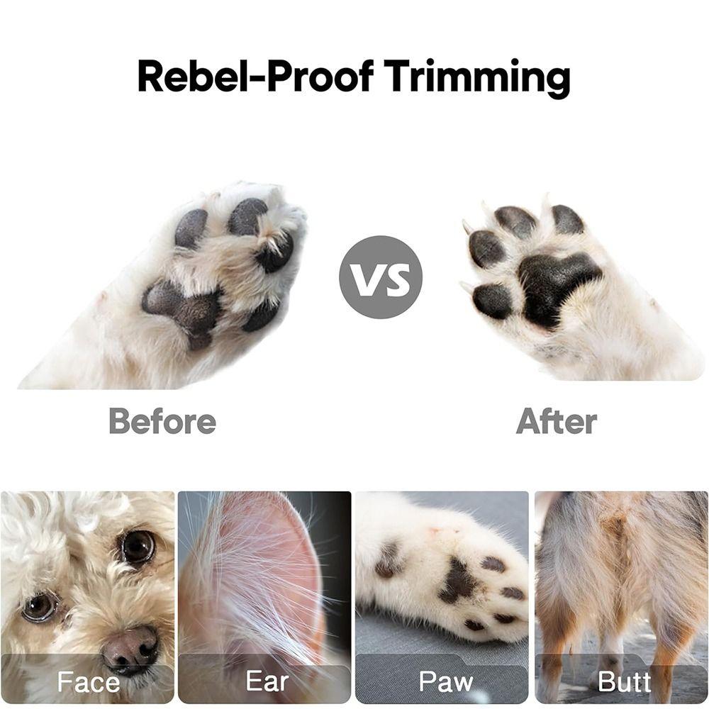 Low Noise Dog Clippers for Grooming Cordless Pet Hair Shaver Portable Cat Paw Trimmer  Rump