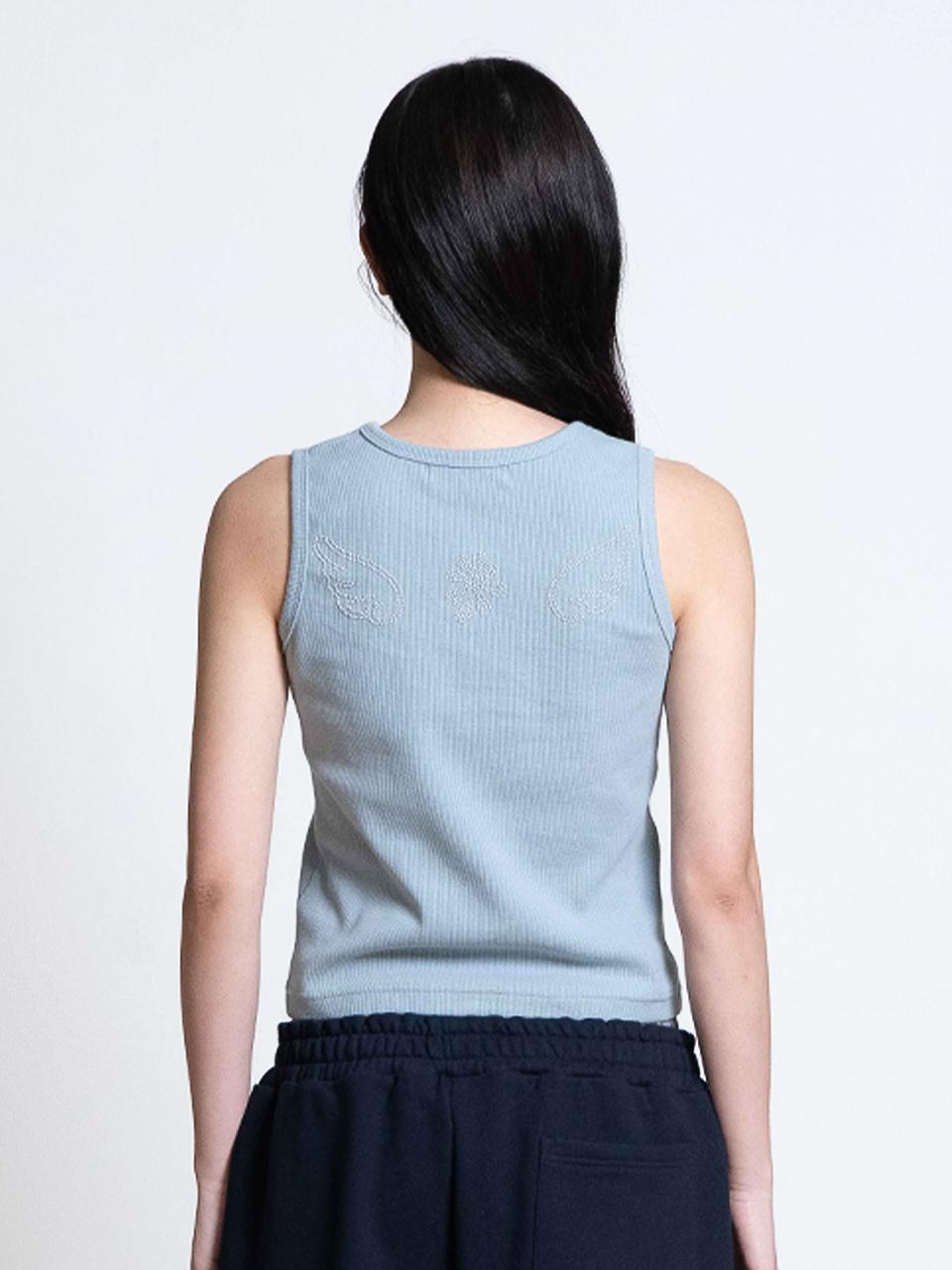 Opish Angel Logo Sleeveless, Sky Blue Sky Blue/Os