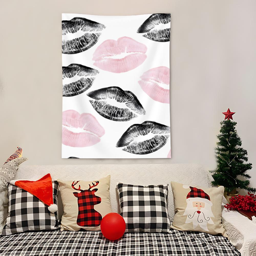 Valentines Day Kiss Tapestry Decoration Art Microfiber Background For Bedroom Living Bar Garden Outdoor Festival