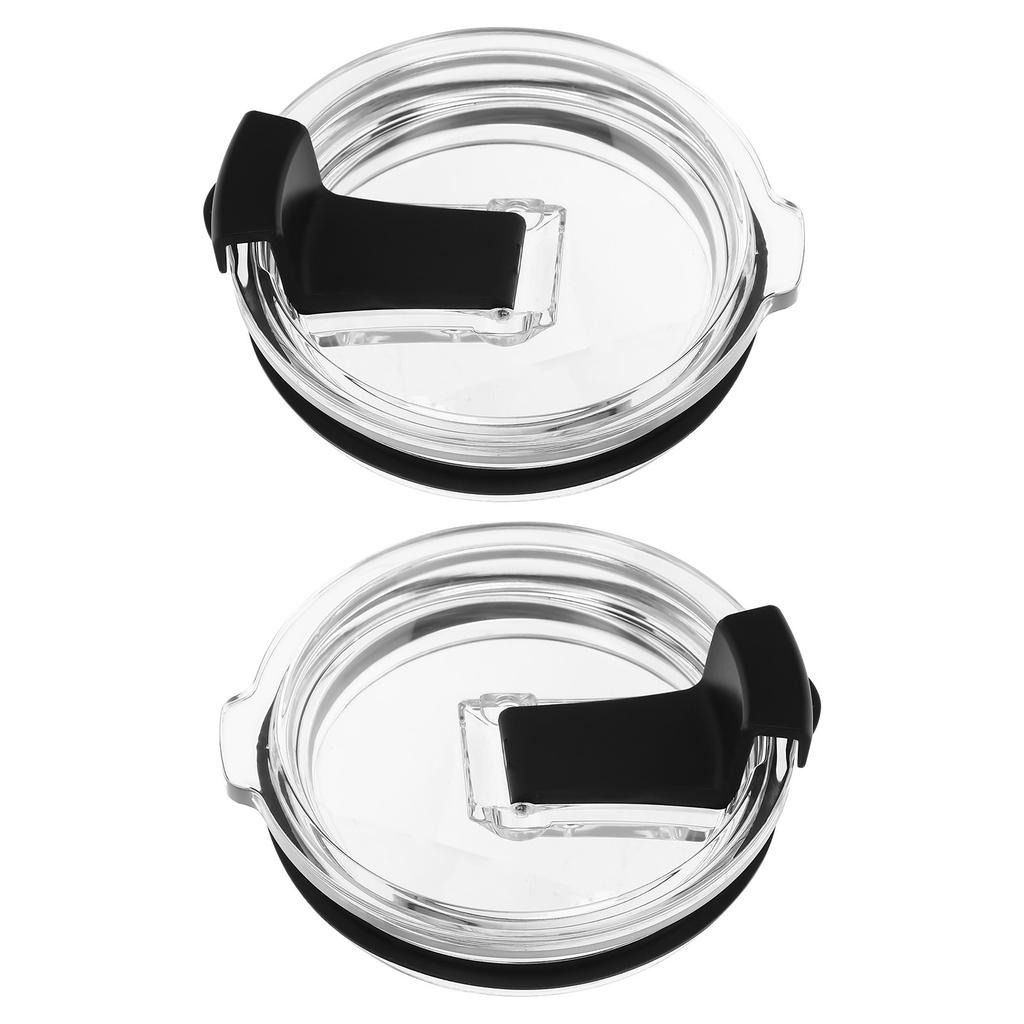 2pcs Leak Proof Lid For 20 Oz Tumbler Replacement Black Spill Resistant Cup Lid Lids For Tumblers