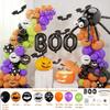 Halloween Bat Decoration Balloon Garland Arch Kit 3D Spider Bat Foil Black Orange Ballon Latex Confetti Globos Party Supplies