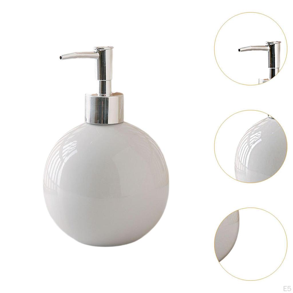 Handseifenspender mit Pumpe, Keramik-Flüssigkeitsbehälter, modern, tragbar, 550 ml, nachfüllbar, Emulsion