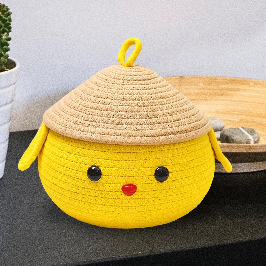 Chic Cotton Rope Container with Cover for Tidying Up