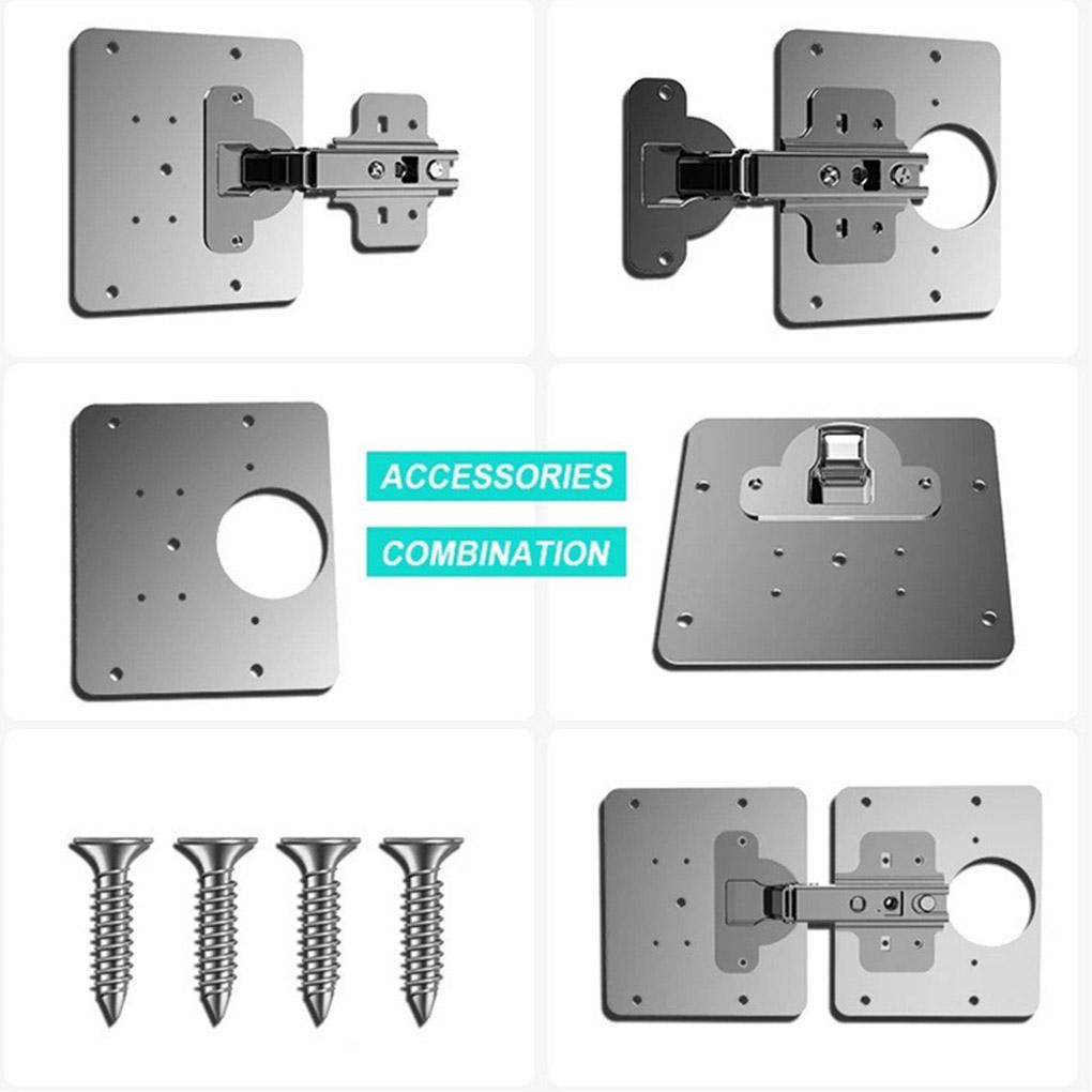 Hinge Repair Set Stainless Door Hinge Plate Screws Kit