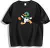 Duck Duck Plays Basketball T-Shirt,Short Sleeve Cotton Tees