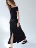 Grida J Long Slit Skirt [Black]