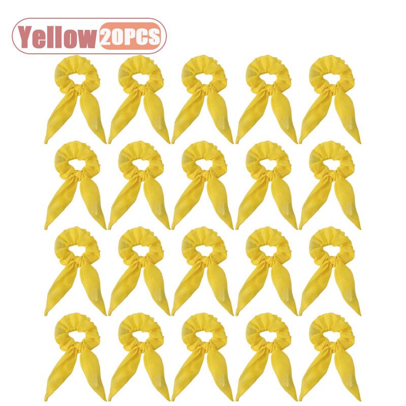 1-20PCS Glow Scrunchie Hair Tie Glow in Dark Ponytail Holder for Women Girls Carnival Birthday Party Rave Gift Elastic Hair Band