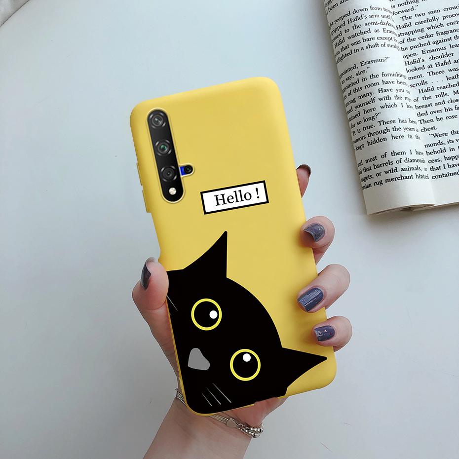 For Honor 20 Case For Honor 20 Pro YAL-AL10 Cover Cute Cat Cartoon Painted Phone Case For Honor20 20Pro YAL-L21 Soft Bumper Capa