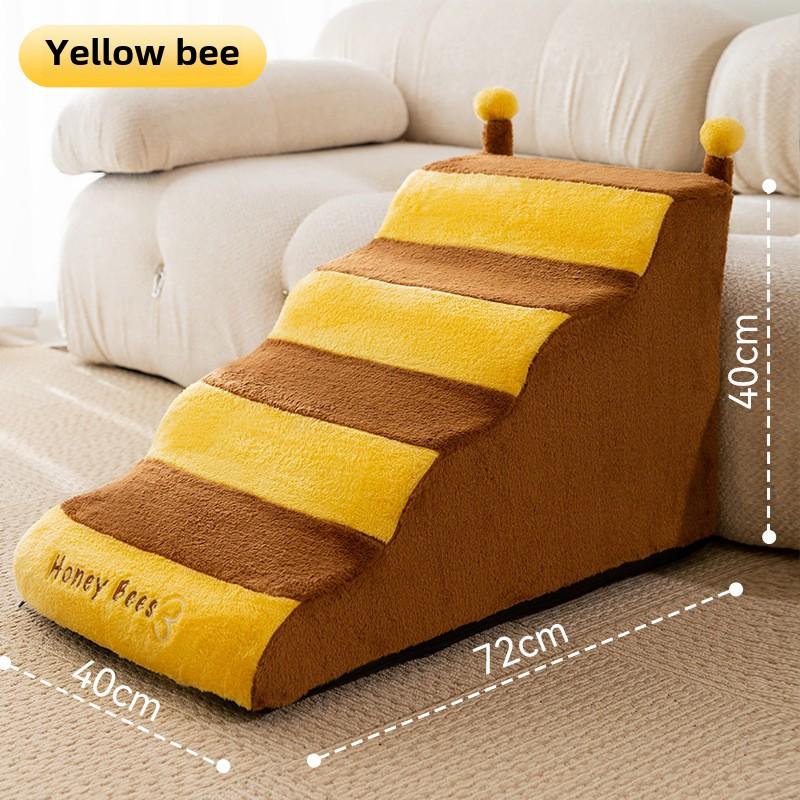 New Year's Pet Cute Pet Out Little Bee Shape Cute Korean Version Dog Stairs Elderly Dog Sofa Steps