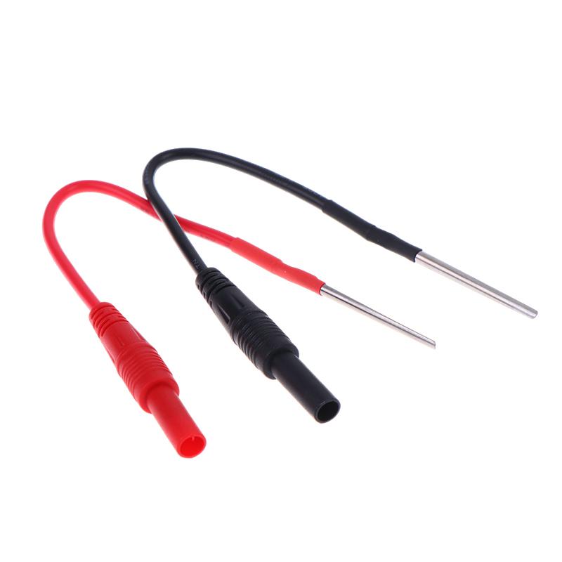 2 Peças Cabo Adaptador Fêmea de 4mm Terminal de Pino Plugue Fio Gancho Multímetro Plugue Banana Pontas de Prova Silicone Flexível Colher Posterior Sonda