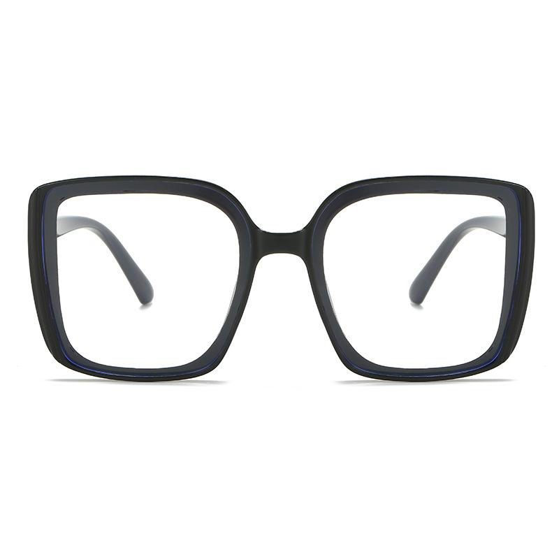 Oversized Frame Black Thick Frame Black Frame Glasses Men'S And Women'S Versatile Plain Artifact Anti-Blue Flat Mirror Fashion Trend