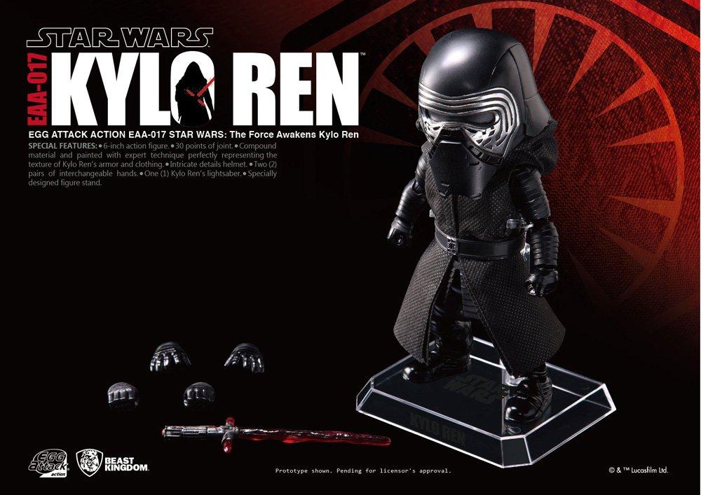 Egg Attack Action Star The Force Awakens Kylo 16cm Action Figure Wars #006 Ren, Approx. Tall, Plastic, Pre-painted