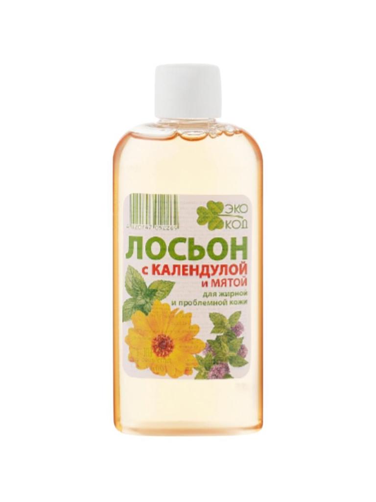 Calendula and Mint Lotion Vitaminize, Heal, Prevent Premature Skin Aging, Improve Complexion 100ml.