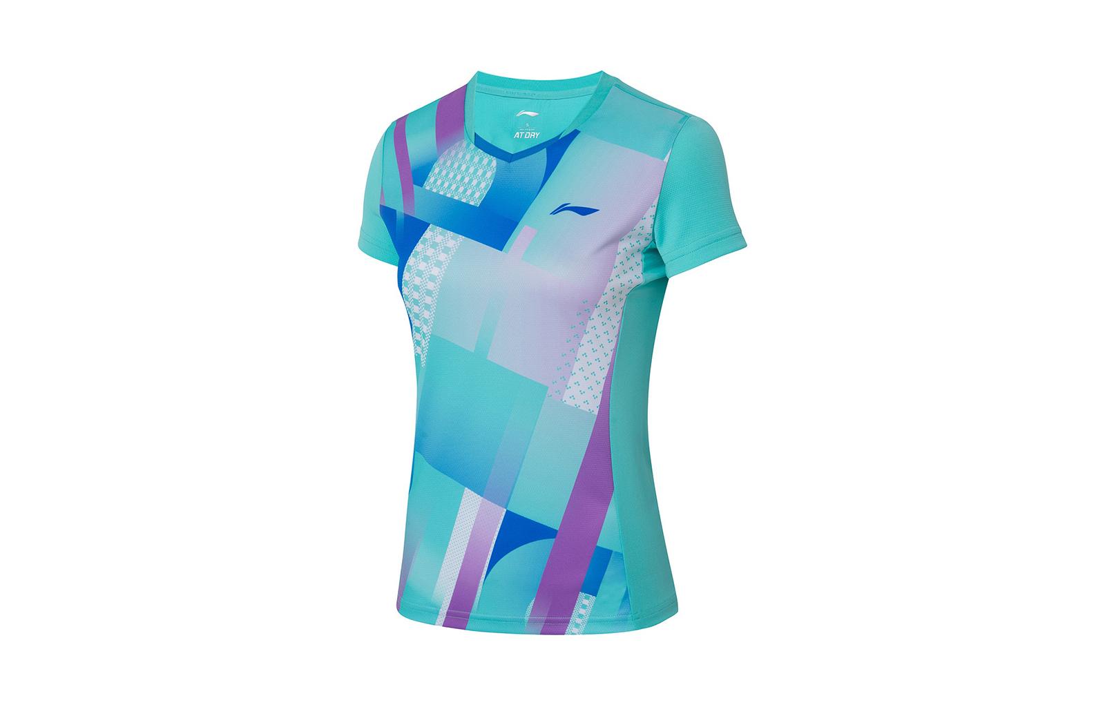 Li Ning Badminton Collection T Shirt Women s Neon Jade Green AAYS064-3 XS