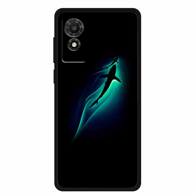 Etui na TCL 501 2024 Miękkie Etui Silikonowy Tylny Pokrowiec na TCL T433D Ochronna Obudowa Etui na TCL 501 Etui Kreskówkowe Zwierzątko TCL501